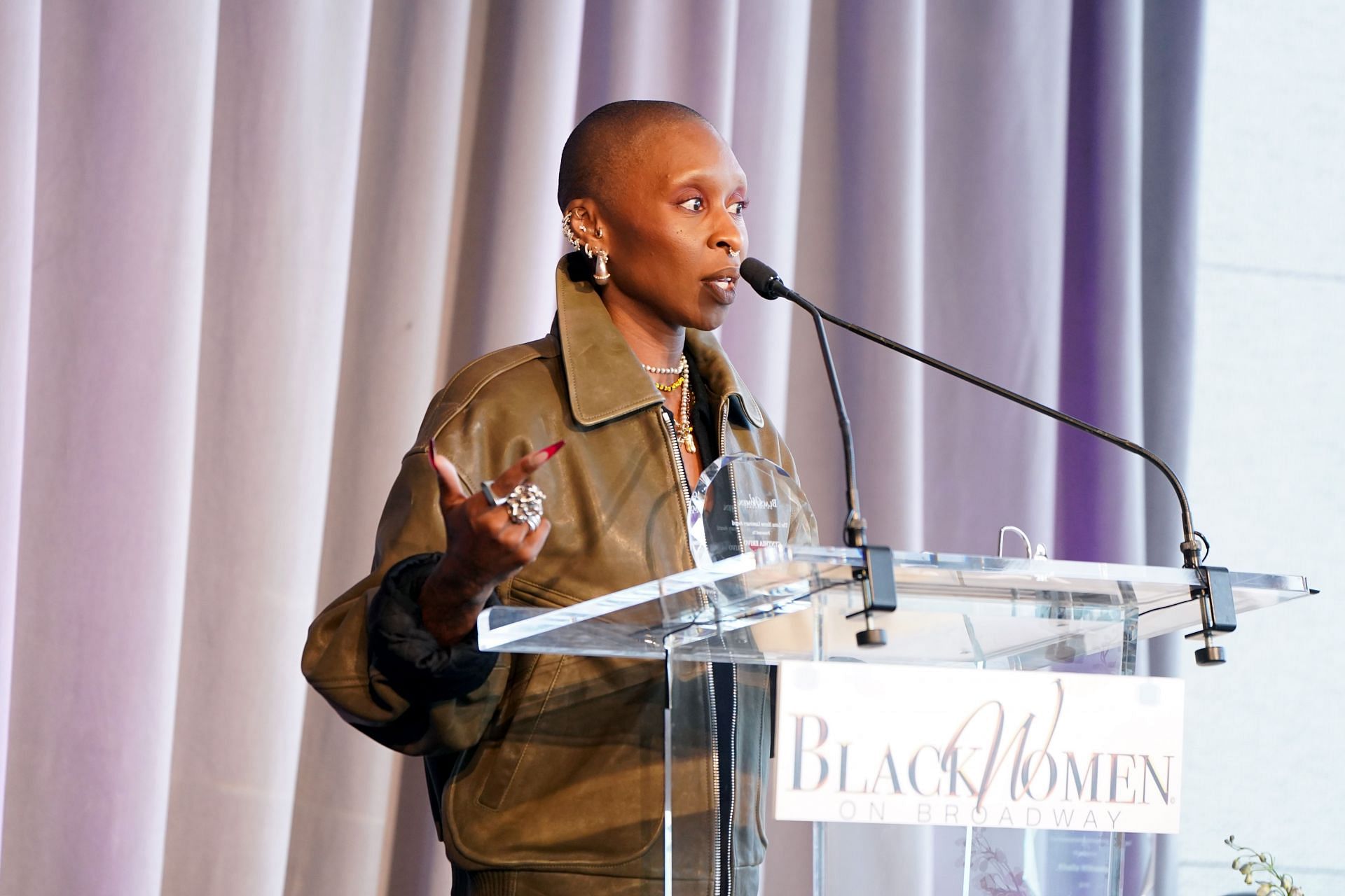 Cynthia Erivo at The Fourth Annual Black Women on Broadway Awards (Image via Getty)